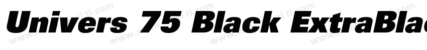 Univers 75 Black ExtraBlackExtObl字体转换